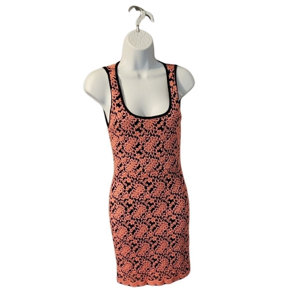 Coral Double Layer Eyelet Dress